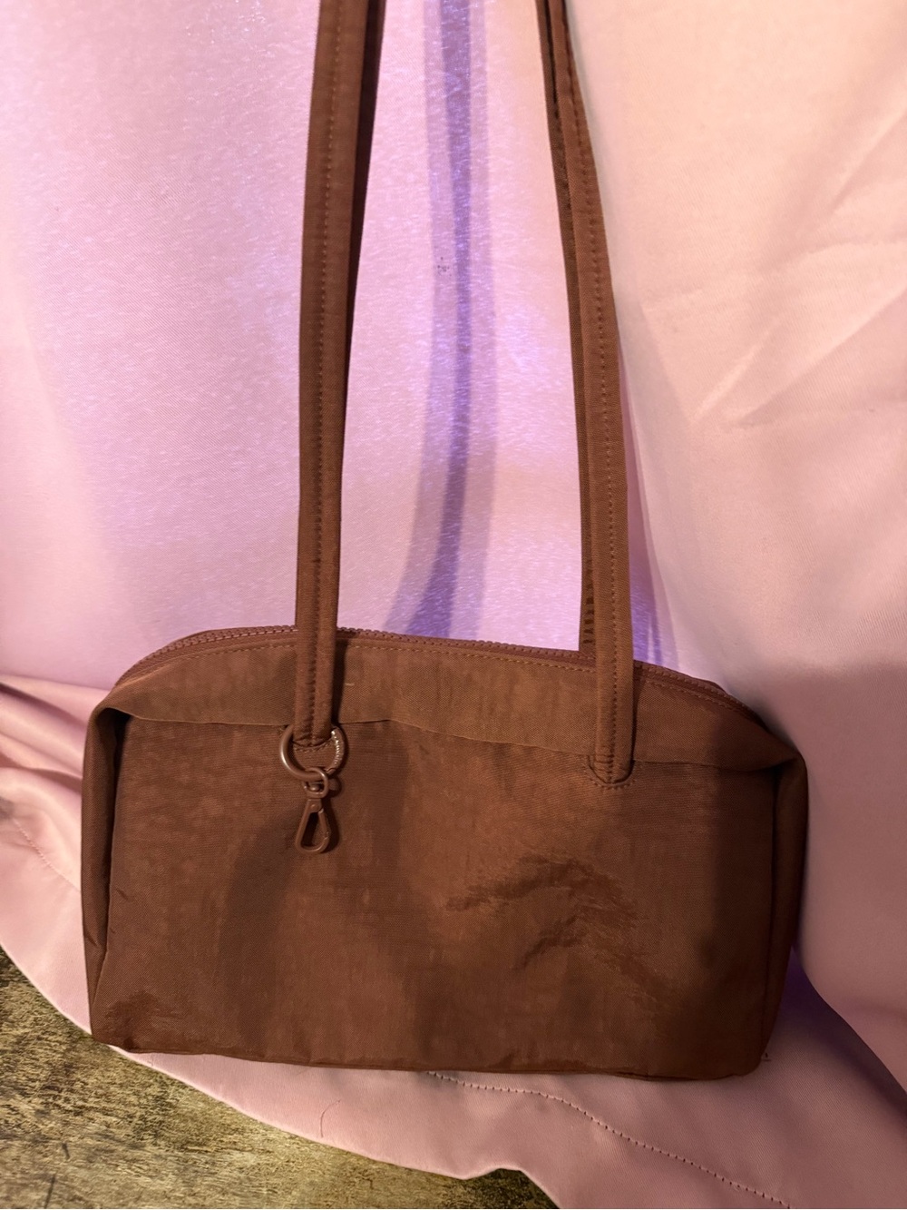 BAGGU Brown Shoulder Bag with Long Straps